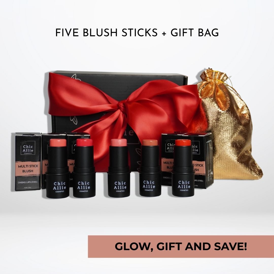 chic allie blush stick holiday gift set for women and friends