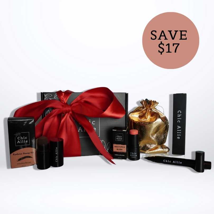 holiday makeup set blush eyeliner eyebrow stamp