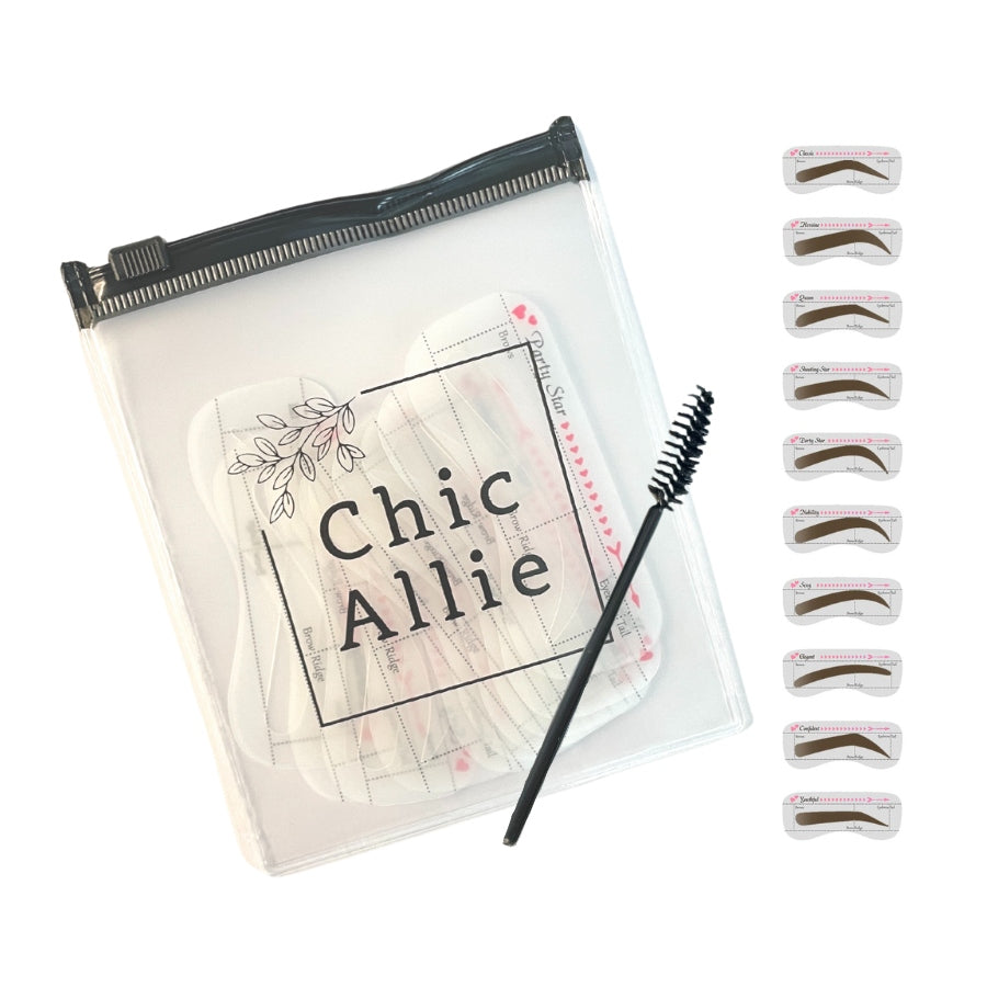 Chic Allie Eyebrow shaping stencils for eyebrows eyebrow brush