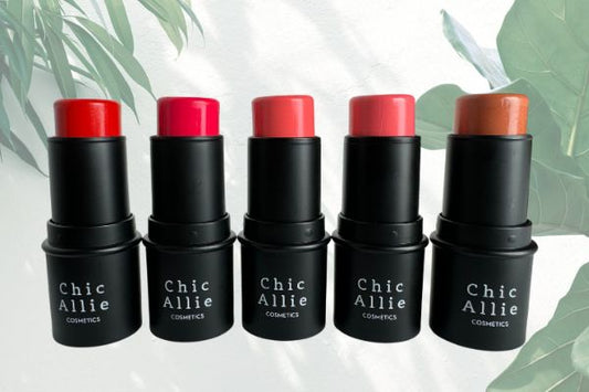 Chic Allie Multi Stick Blushes – Versatile Vegan Makeup for Cheeks, Lips & Eyes