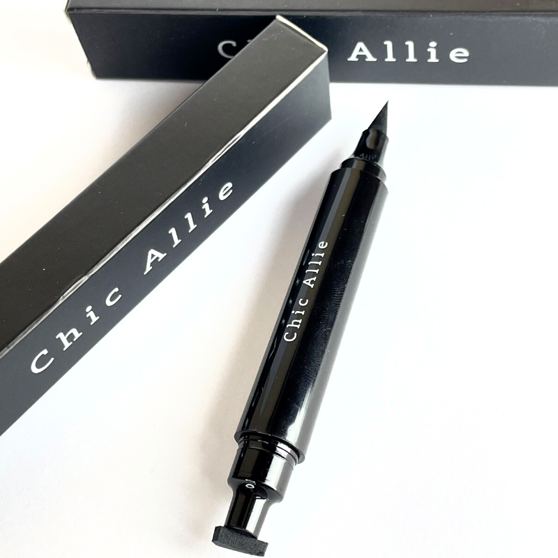 Chic Allie Winged Eyeliner Black Matte Stamp Quick Dry Makeup 