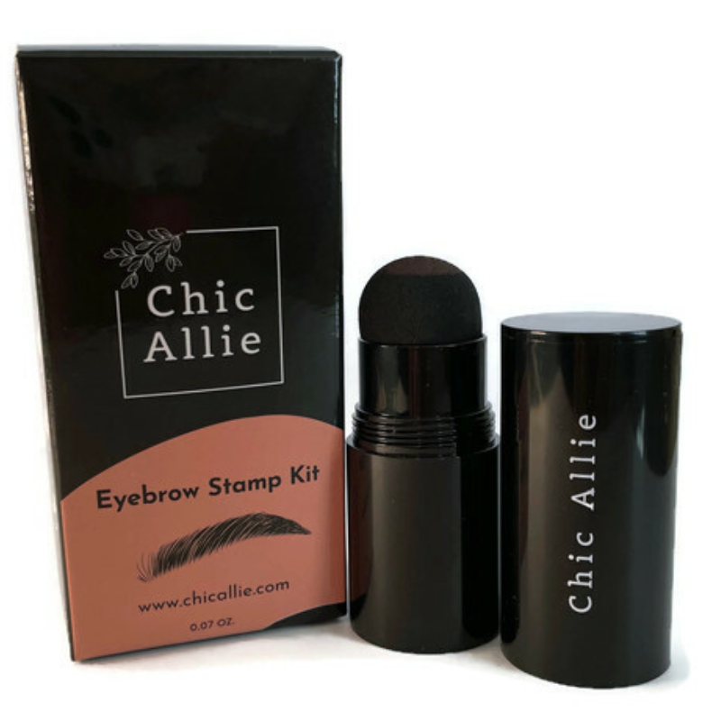 Chic Allie Viral Eyebrow Stamp Kit Stencil Kit Brown Natural